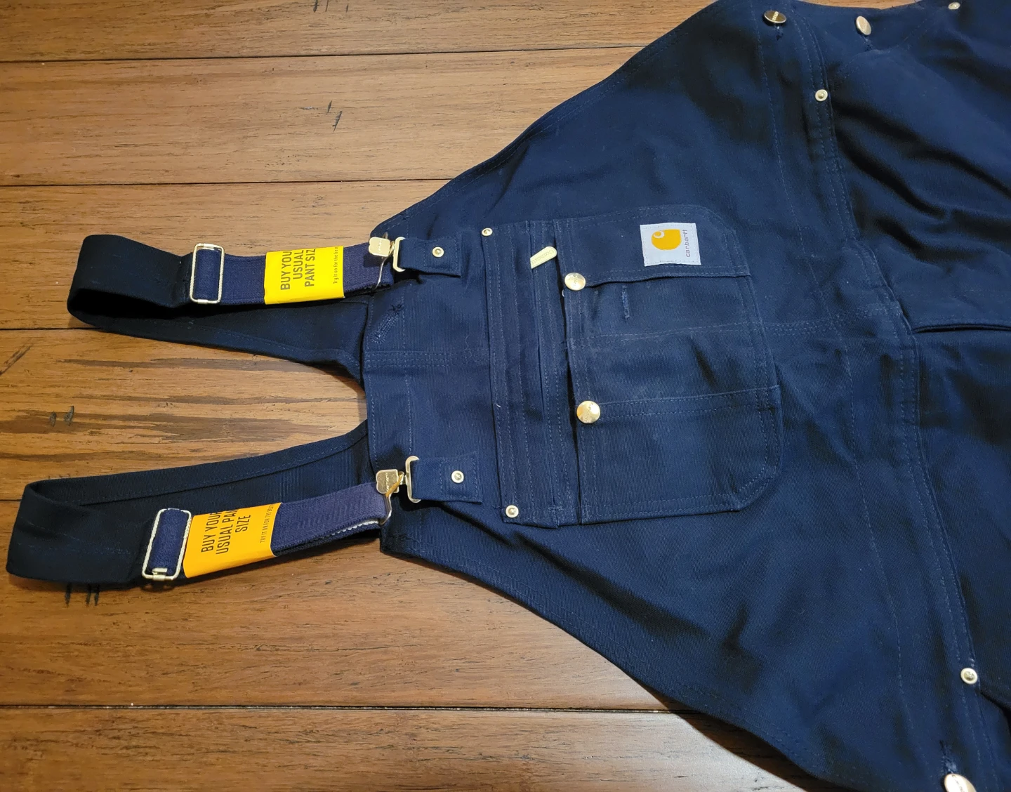 Carhartt 48x30 Men Bib Overalls Navy Blue Quilted Lined / NEW - photo 2