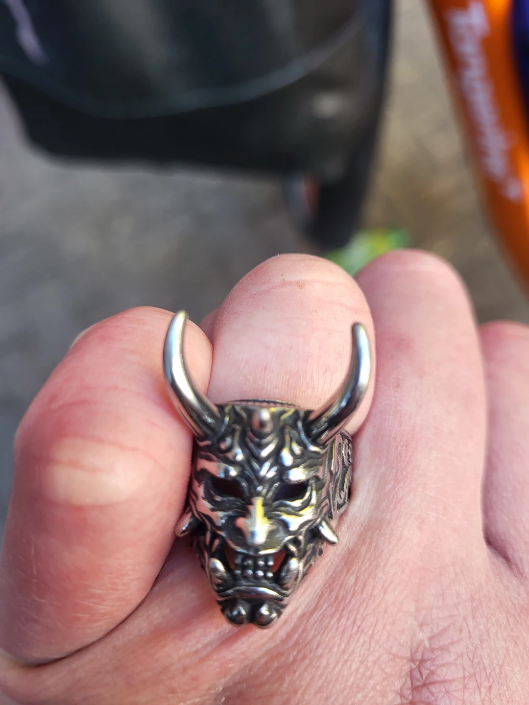 Hannya Mask Demon Ring