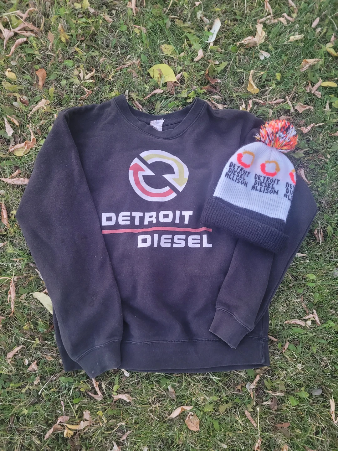 Detroit Diesel Sweatshirt and Pom Pom Toque