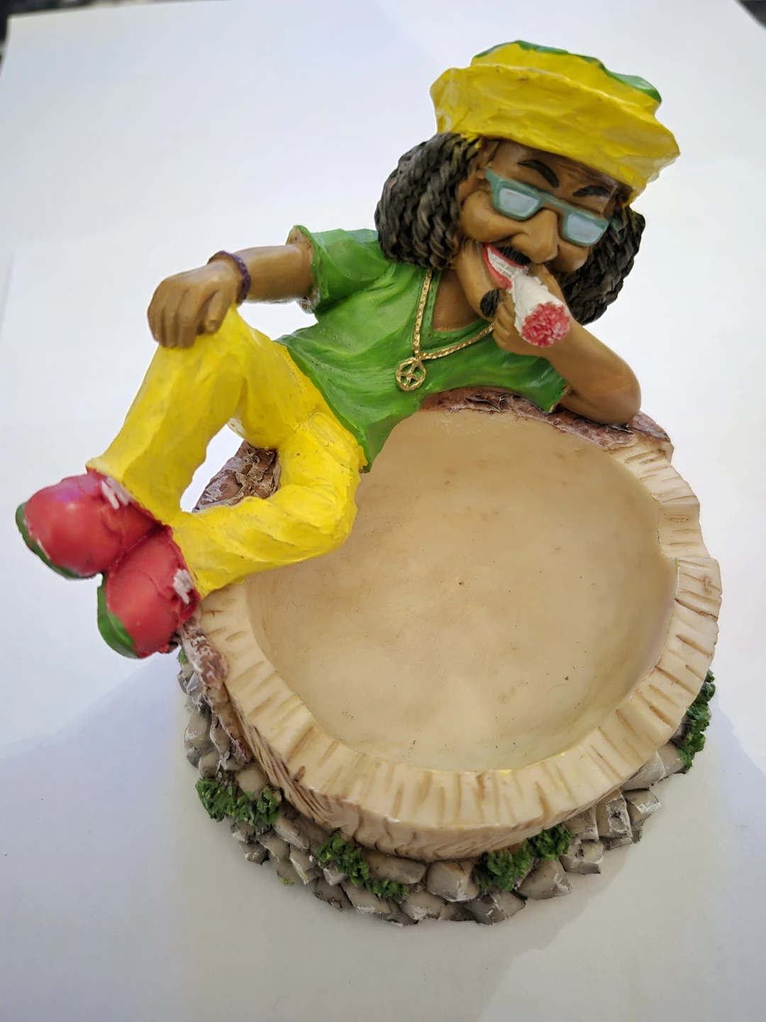 Rastafarian style figurine ashtray