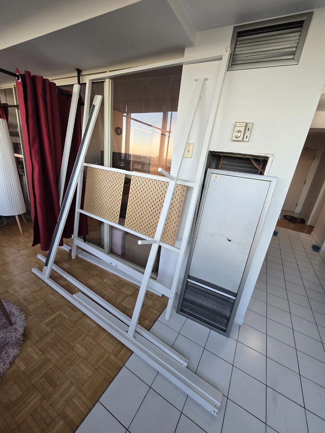IKEA VITARNA Four-poster bed frame, white/wood, Full - photo 2