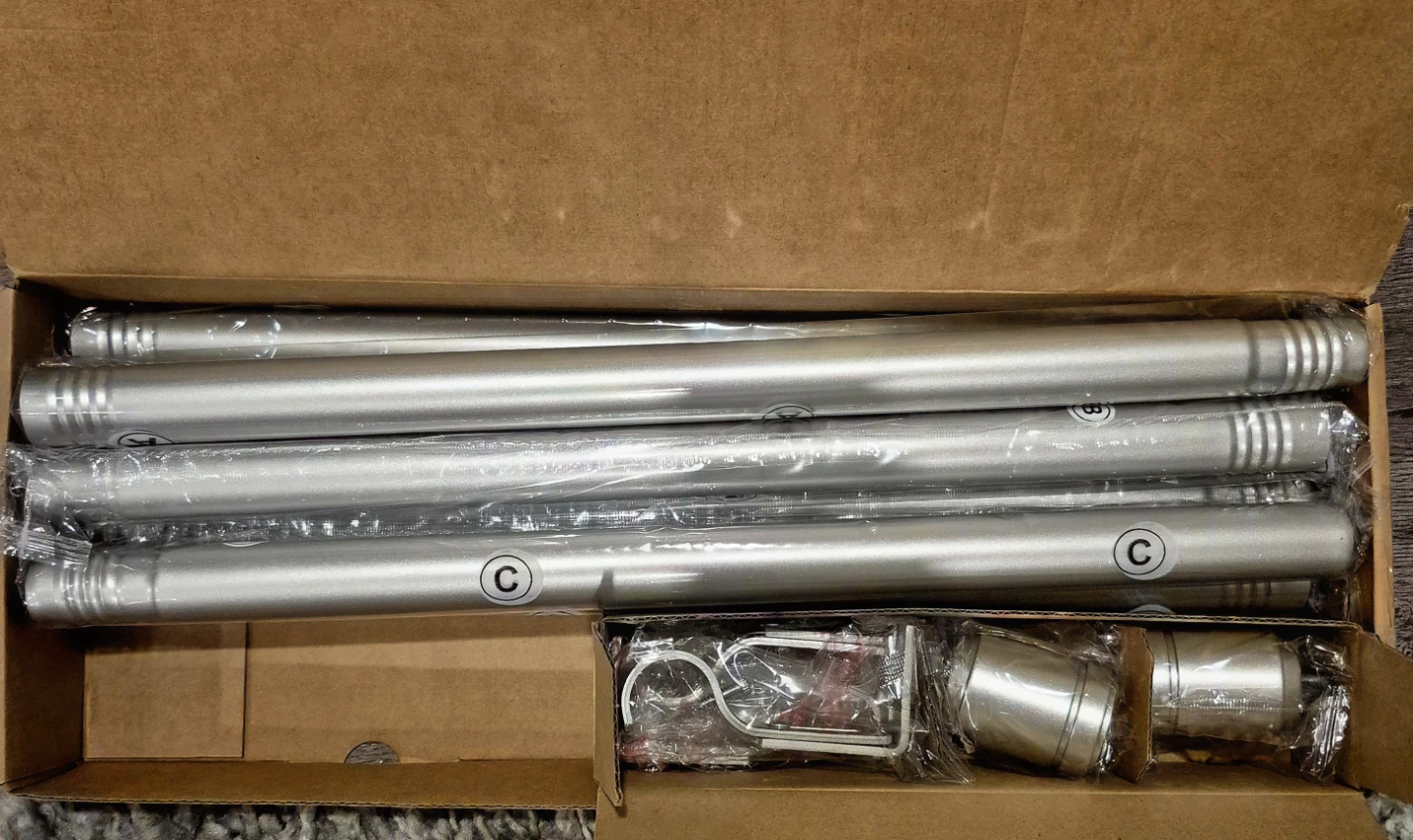 Silver Curtain Rods Adjustable 30"×120" Heavy Duty - photo 3