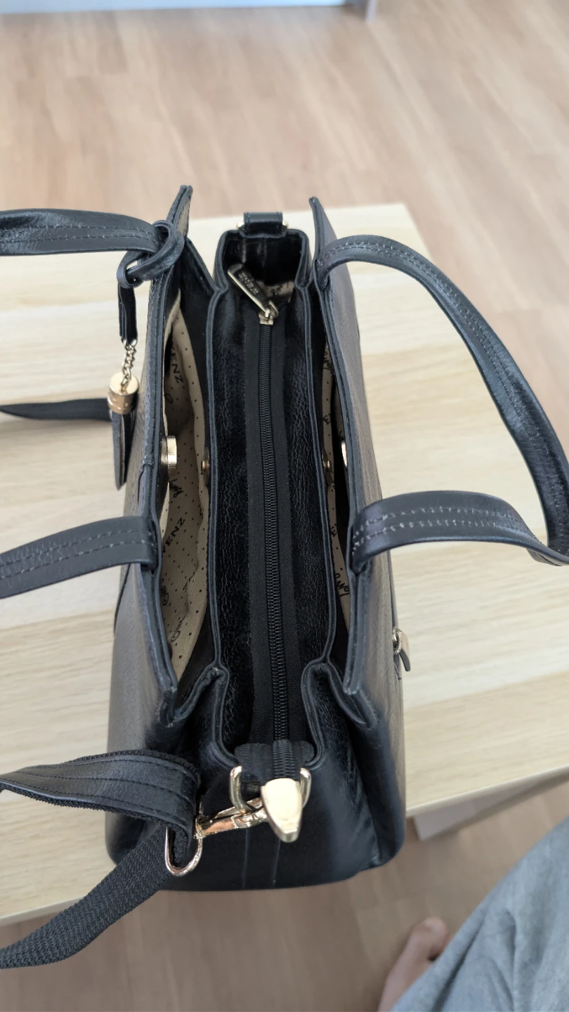 Wenz black handbag with detachable strap - photo 5