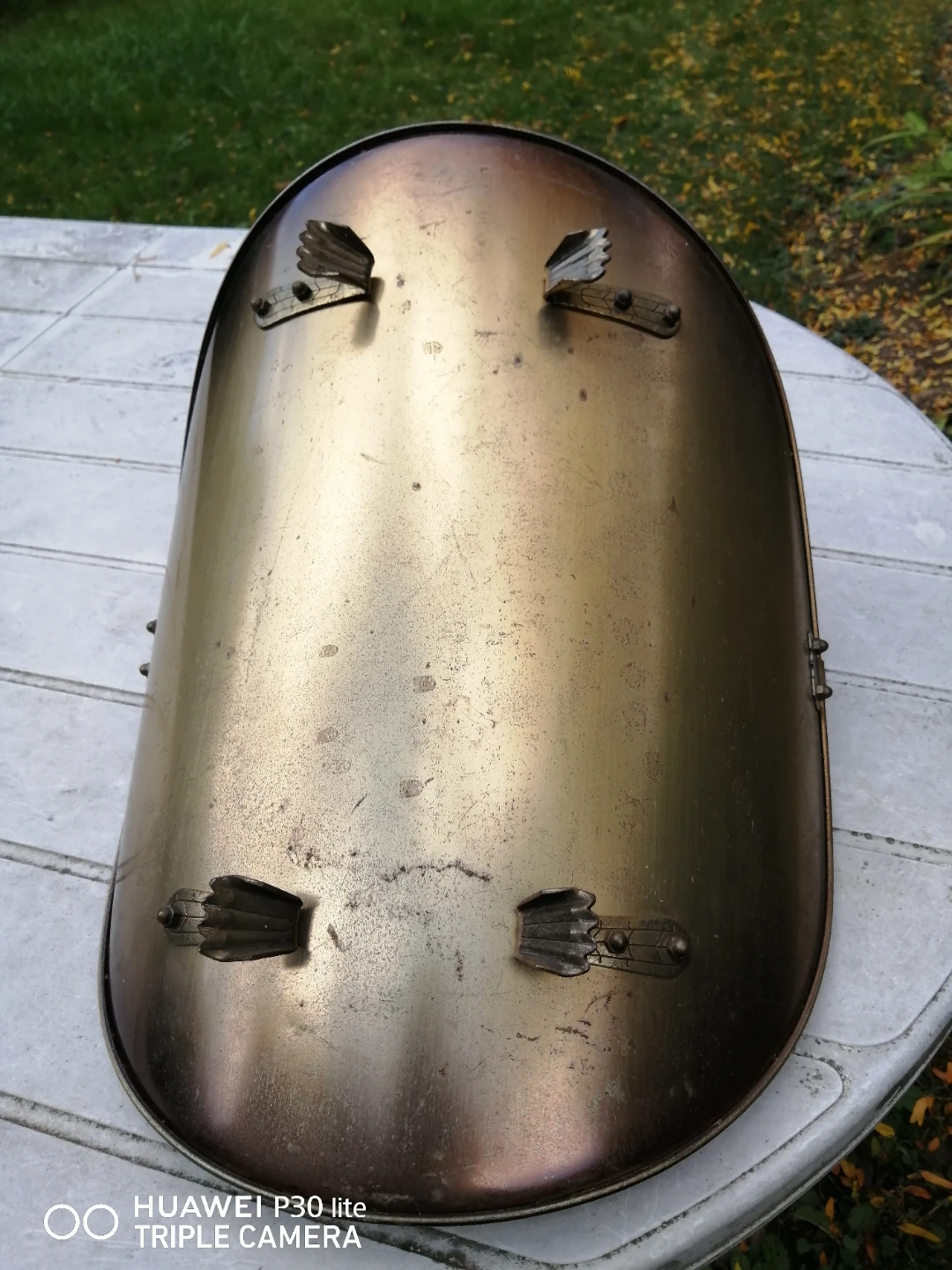 Vintage Brass Fireplace Set with Log Holder - photo 5