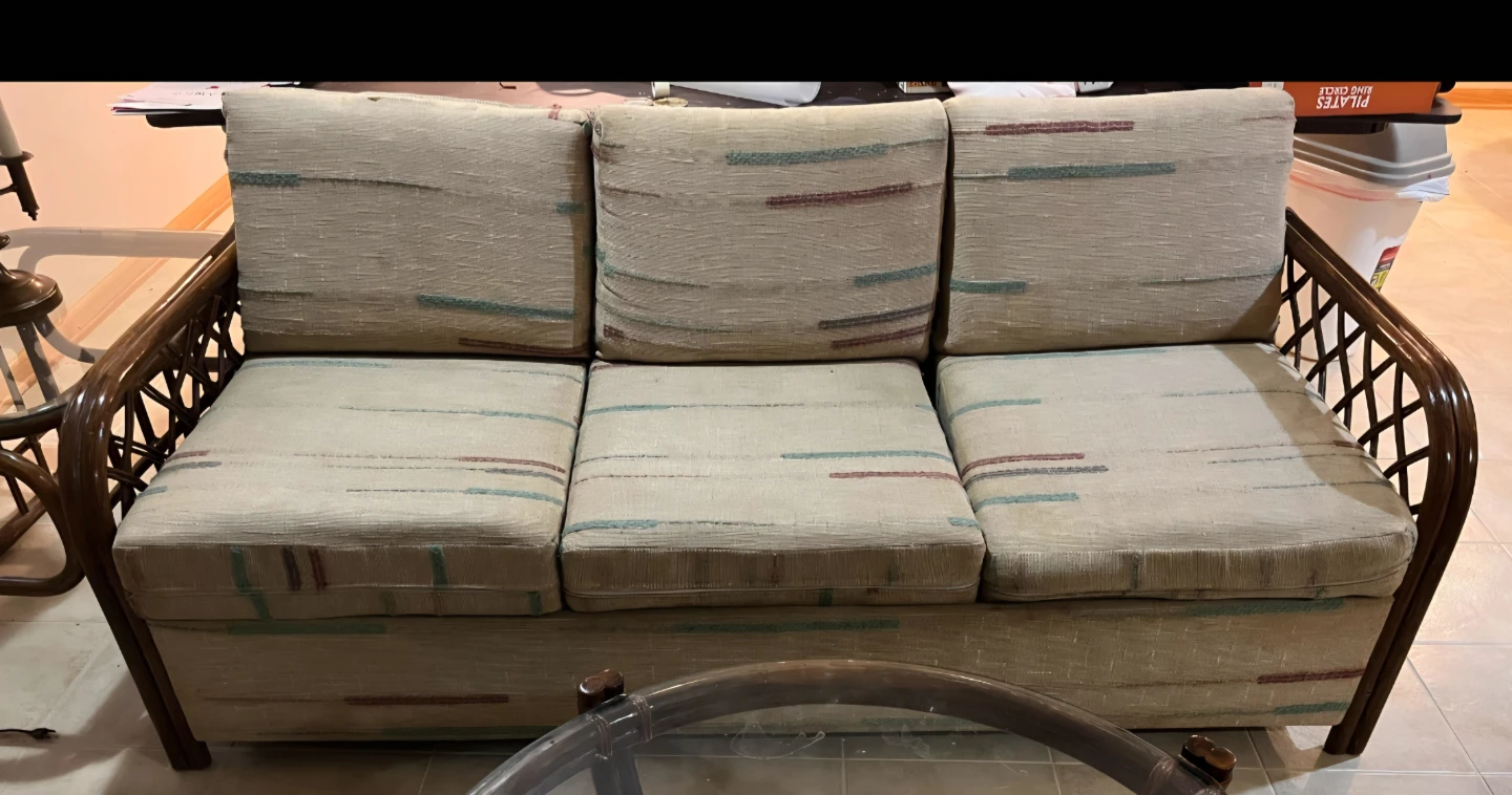 Vintage Rattan Sofa-bed - photo 2