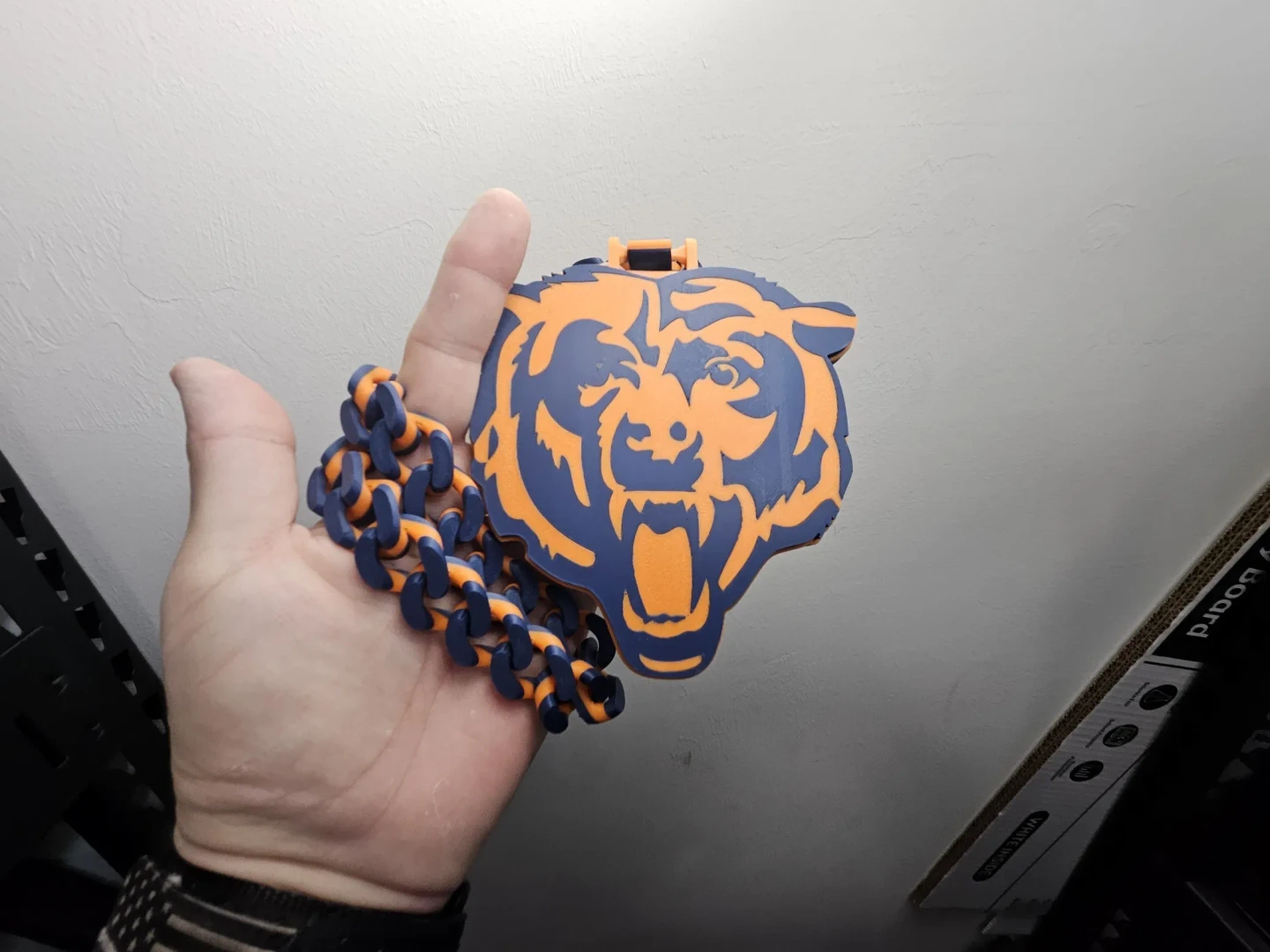 Chicago Bears Glow-in-the-Dark Pendant Necklace
