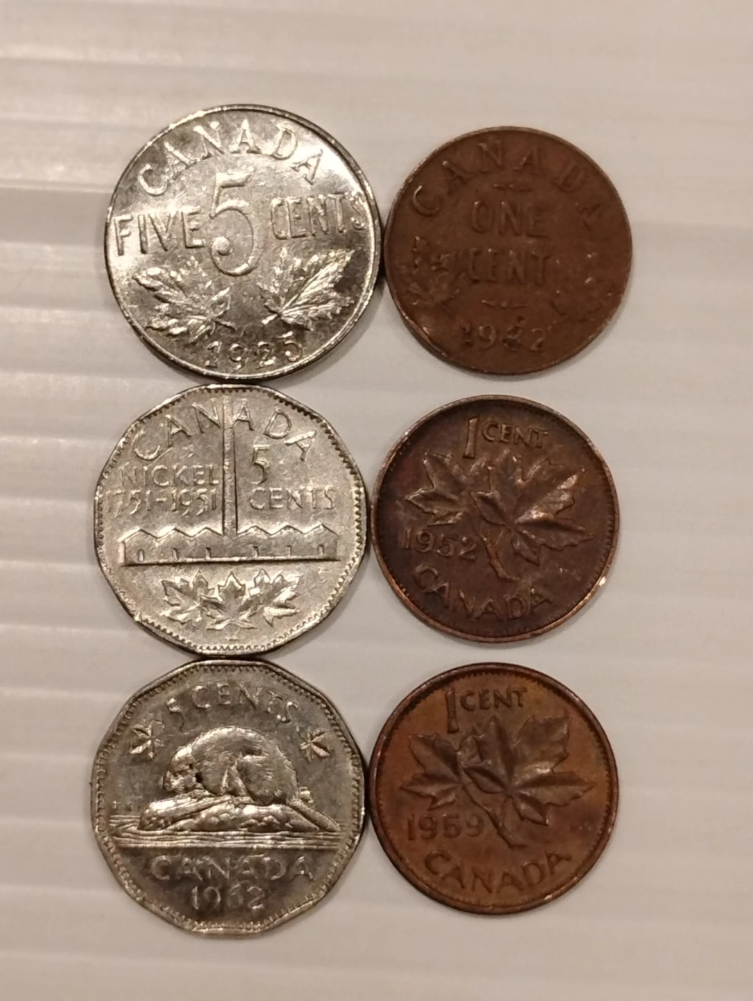 Set of 6 Vintage Canadian Coins - photo 2
