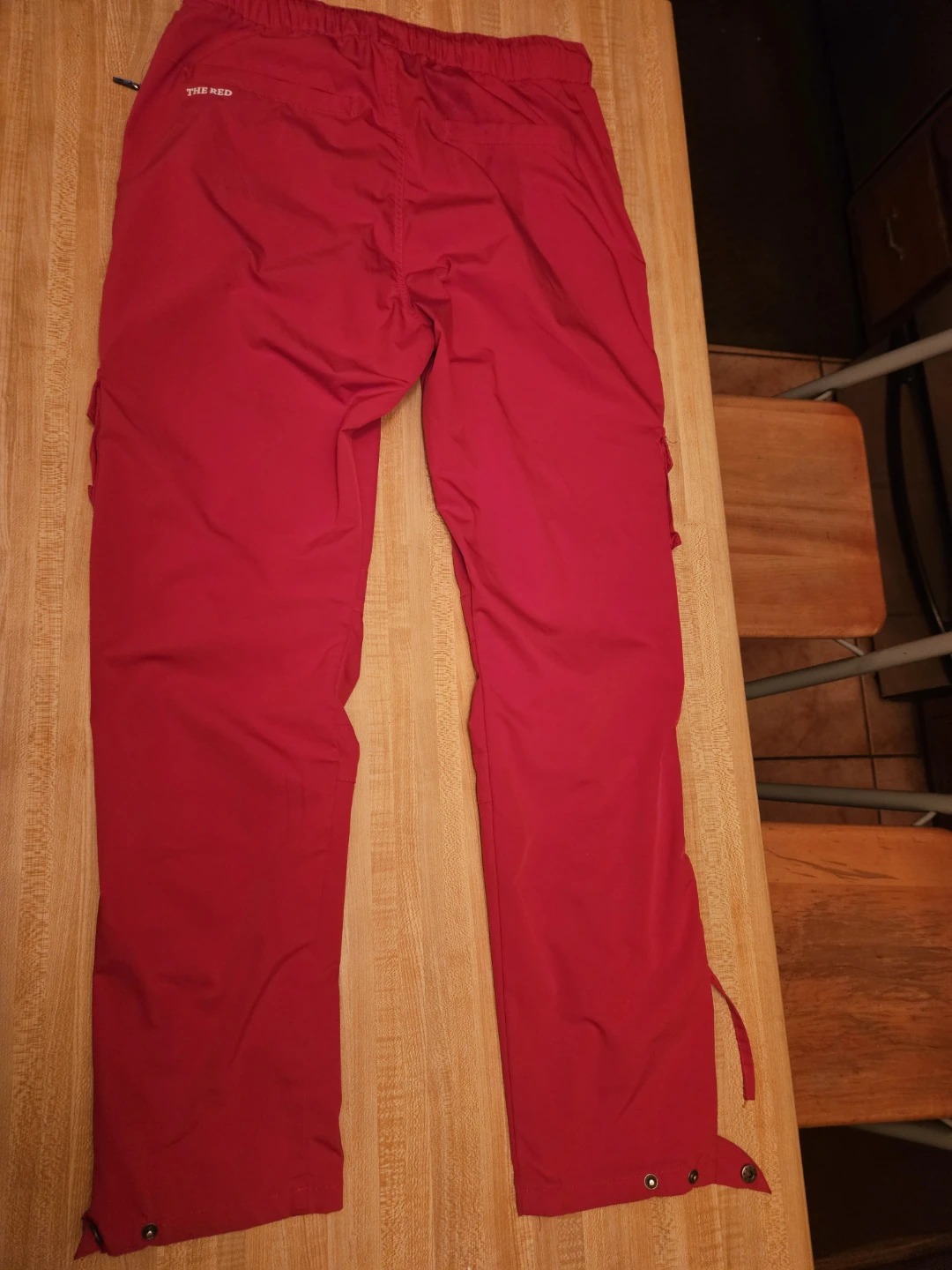 Red Cargo Pants with Graphic Details - photo 5