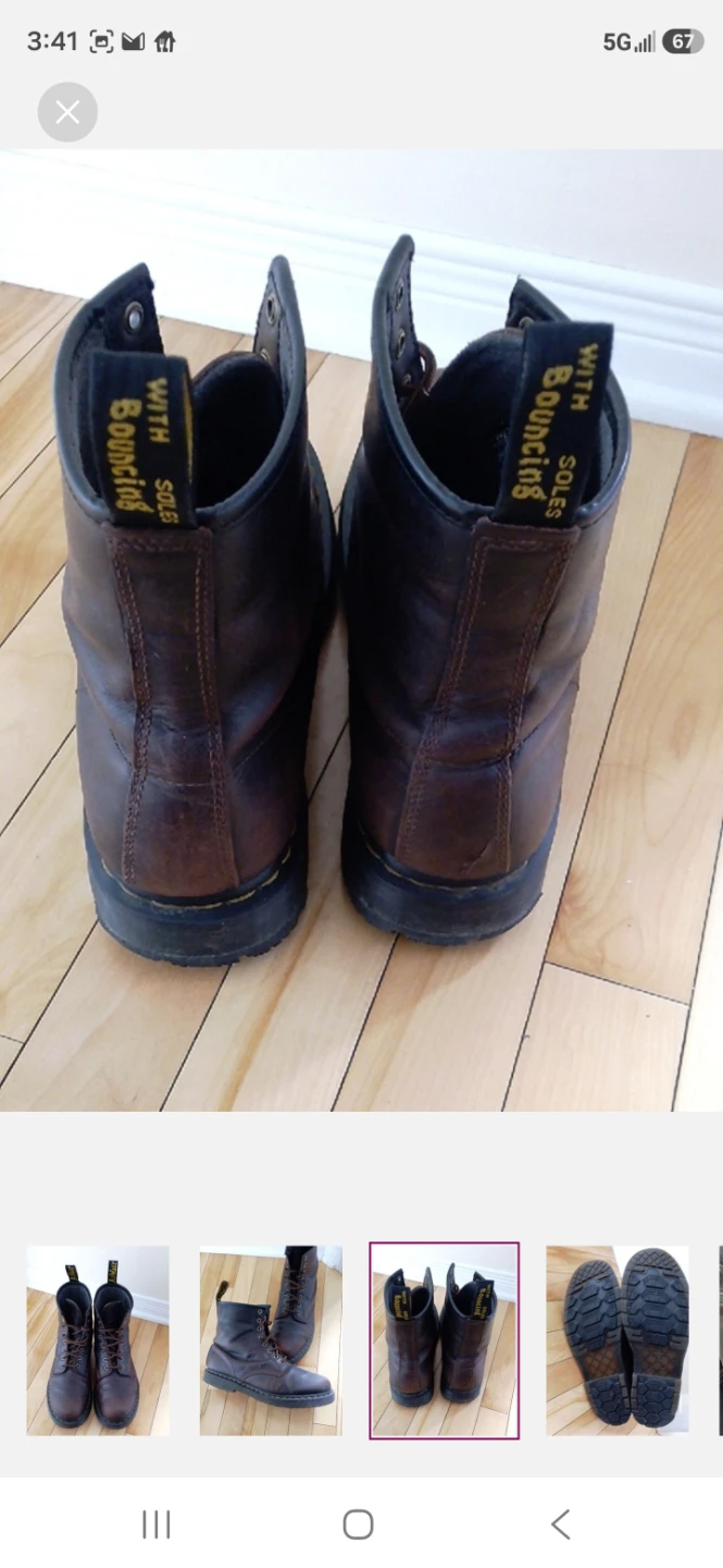 Dr. Martens Brown Leather Boots Size 10 US Men - photo 3