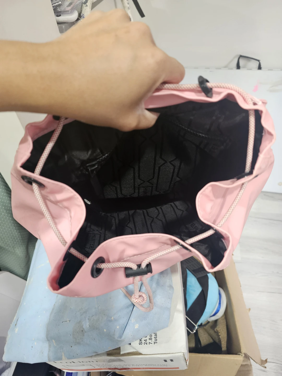 Hunter Pink Rubberized Backpack