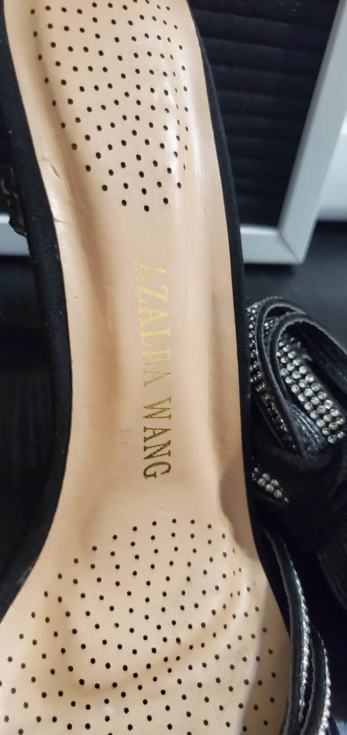 Azalea Wang Black Rhinestone Lace-Up Heels - photo 2