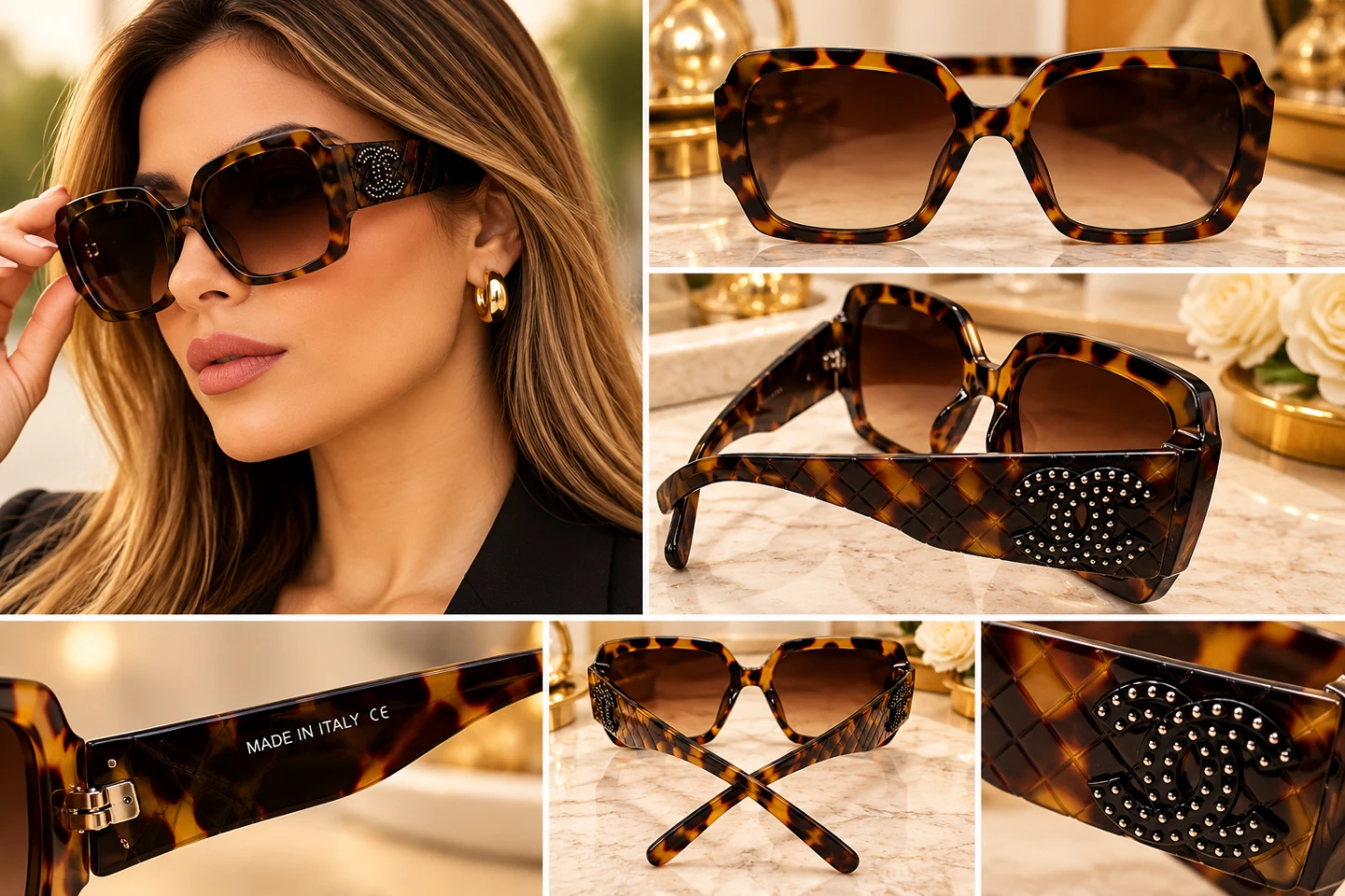 Oversized Tortoiseshell Sunglasses – Luxury Style