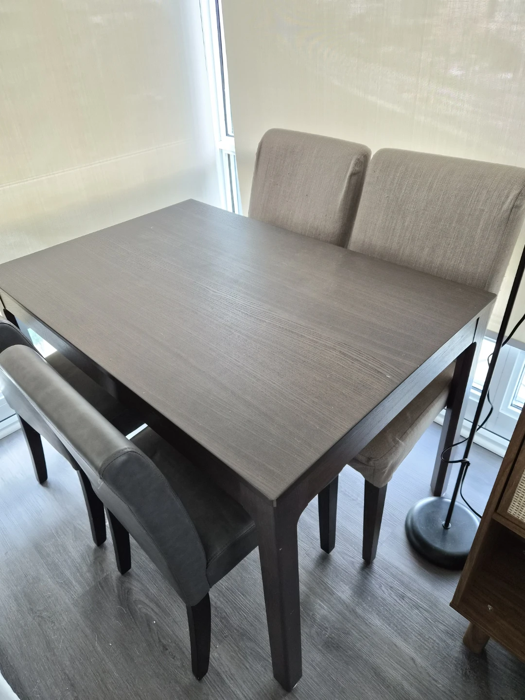 Ikea Vihals Extendable Dark Wood Dining Table