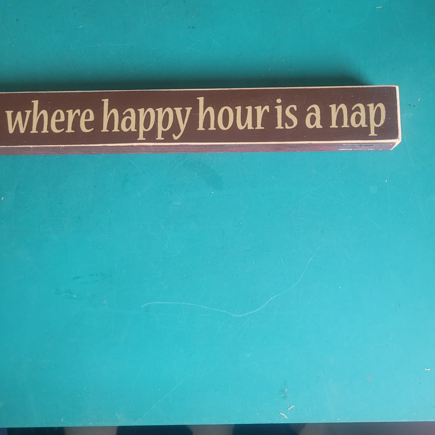 Wooden Wall Sign - Happy Hour Nap - photo 3