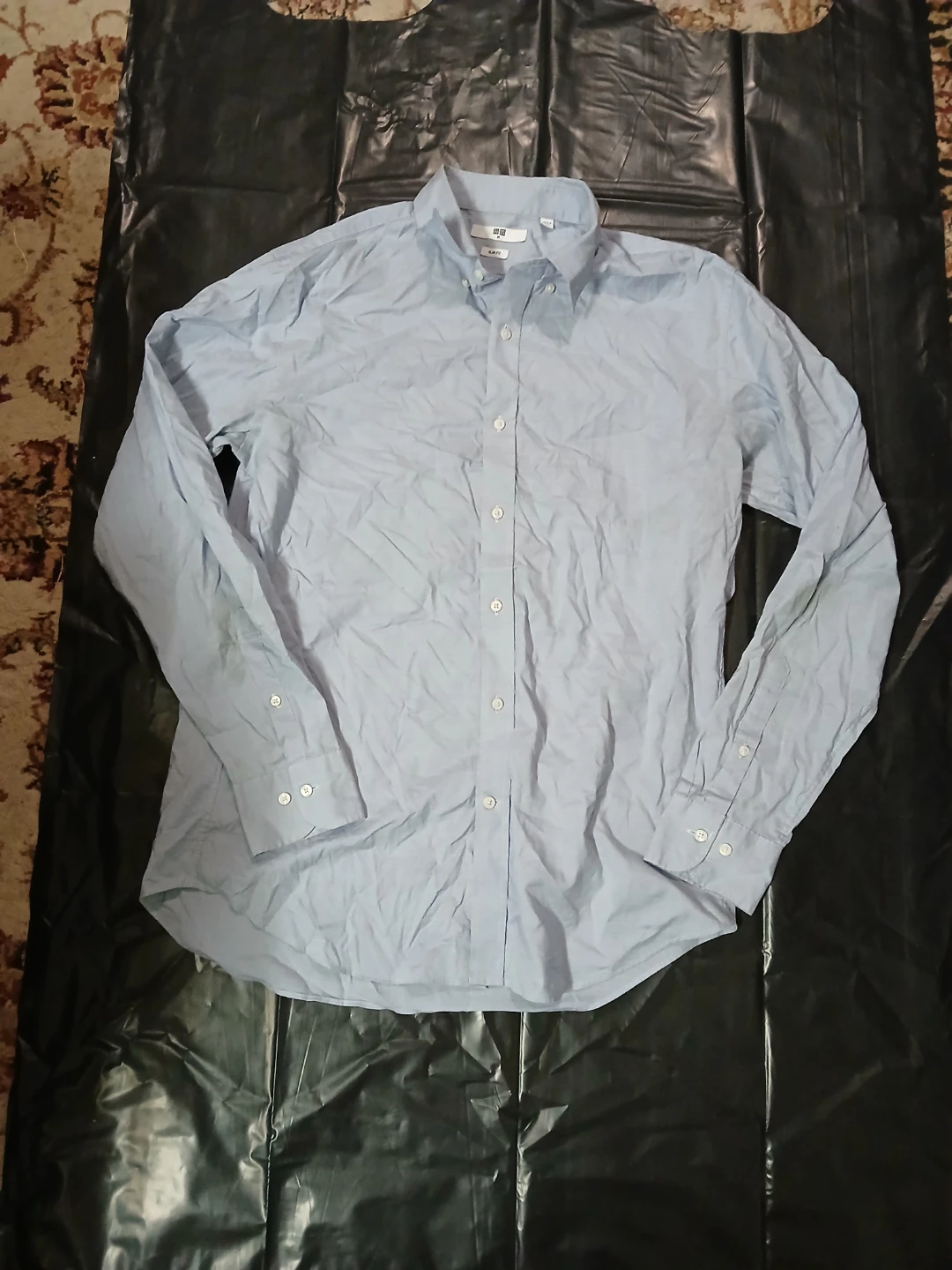 Uniqlo Light Blue Slim Fit Button-Down Shirt