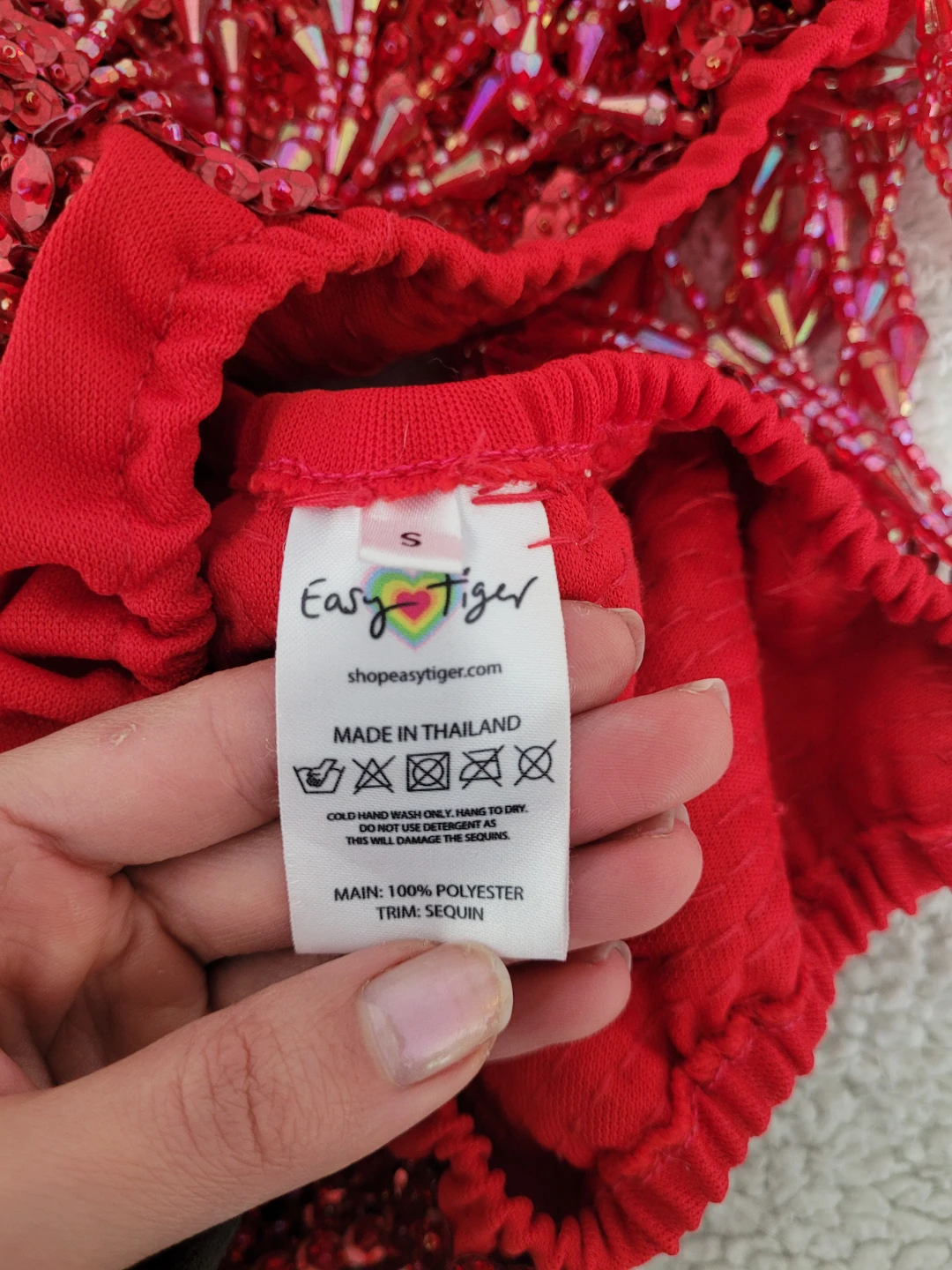 Easy tiger red sequin bodysuit - photo 5