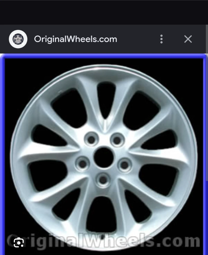 Chrysler 17" aluminum rims and Michelin tires