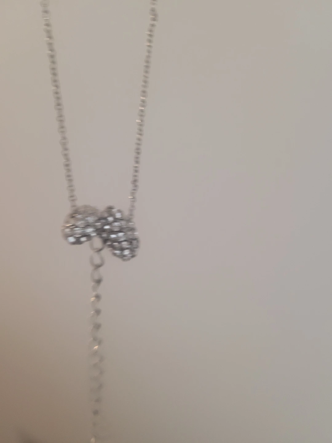 Silver-tone pave pendant necklace - photo 4