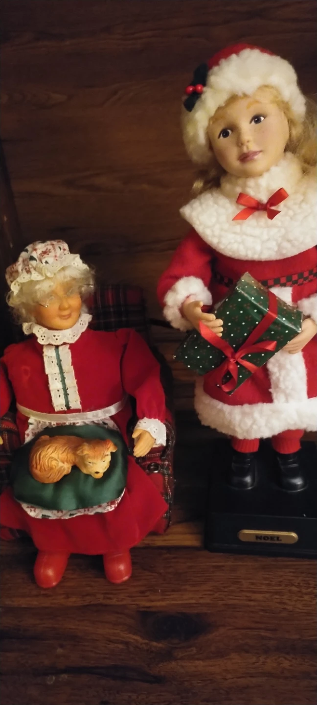 Vintage Christmas Noel Doll Set