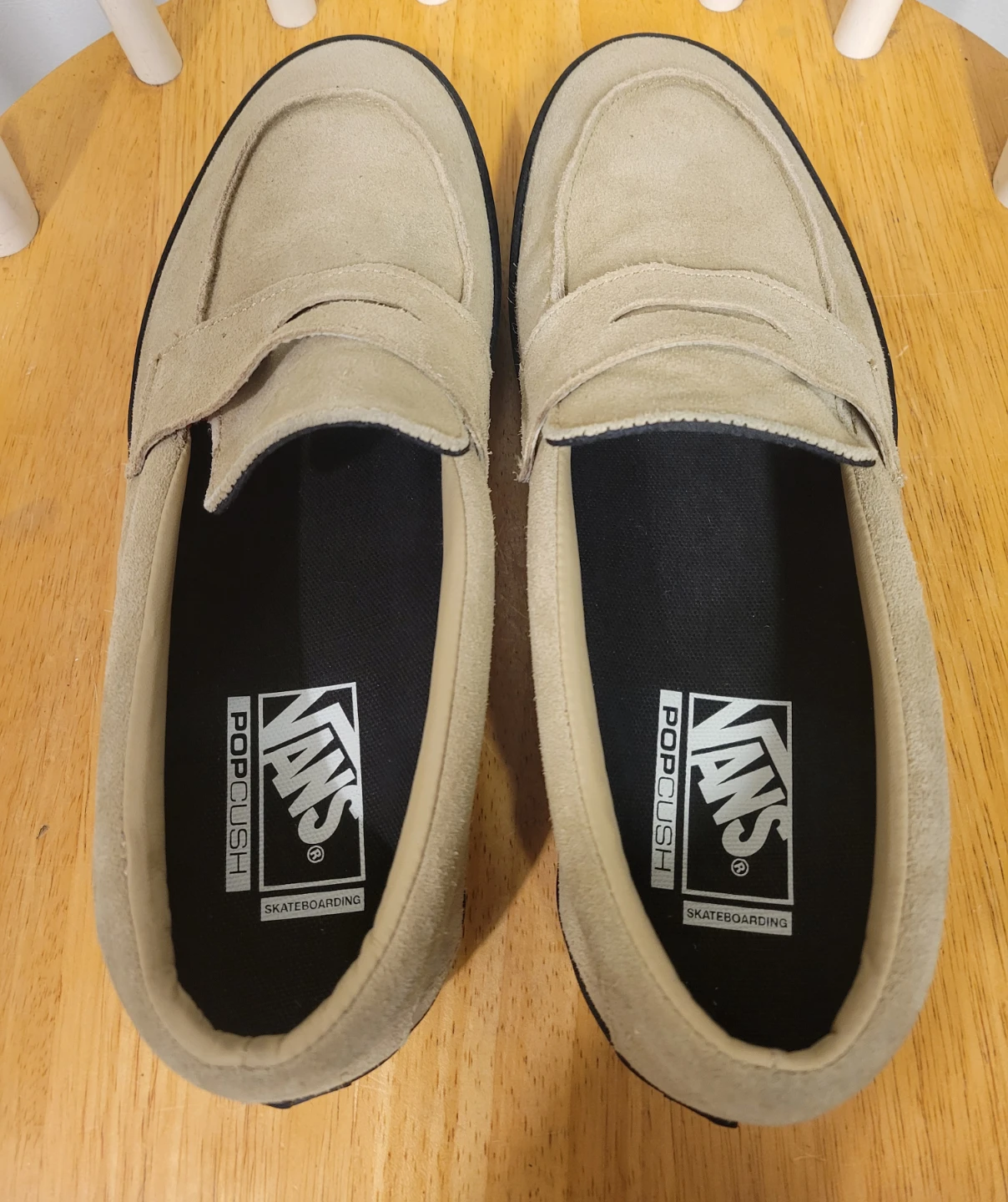 Vans Skate men's Loafer Suede Beige Black Casual Sneakers Sz 11 - photo 5