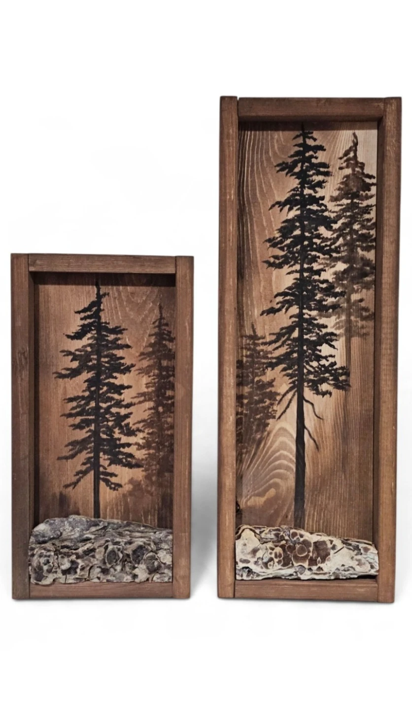 Rustic Wooden Tree Wall Art Panels - photo 5