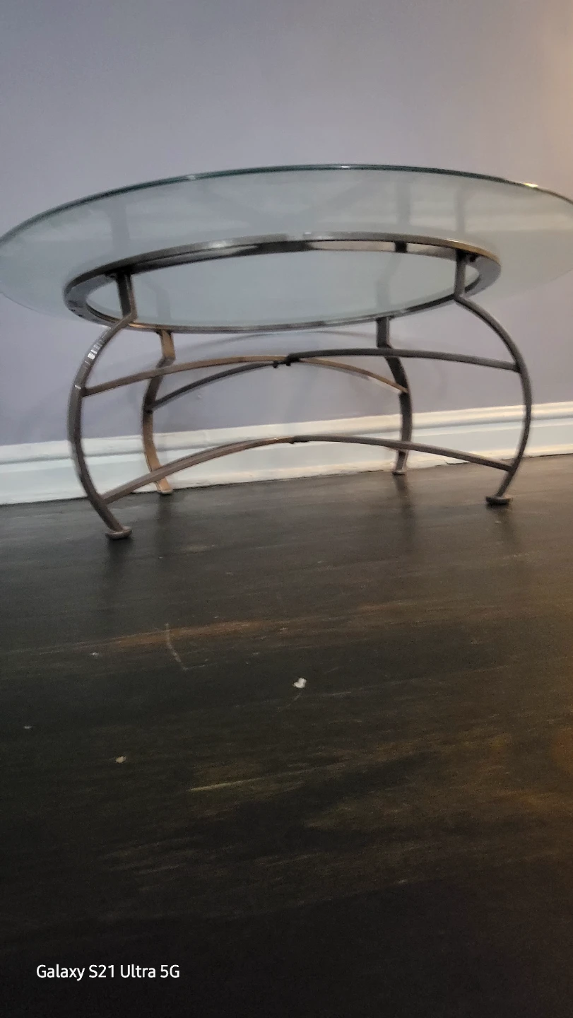 ✨ Modern Oval Glass Coffee Table – $55 ✨ - photo 4