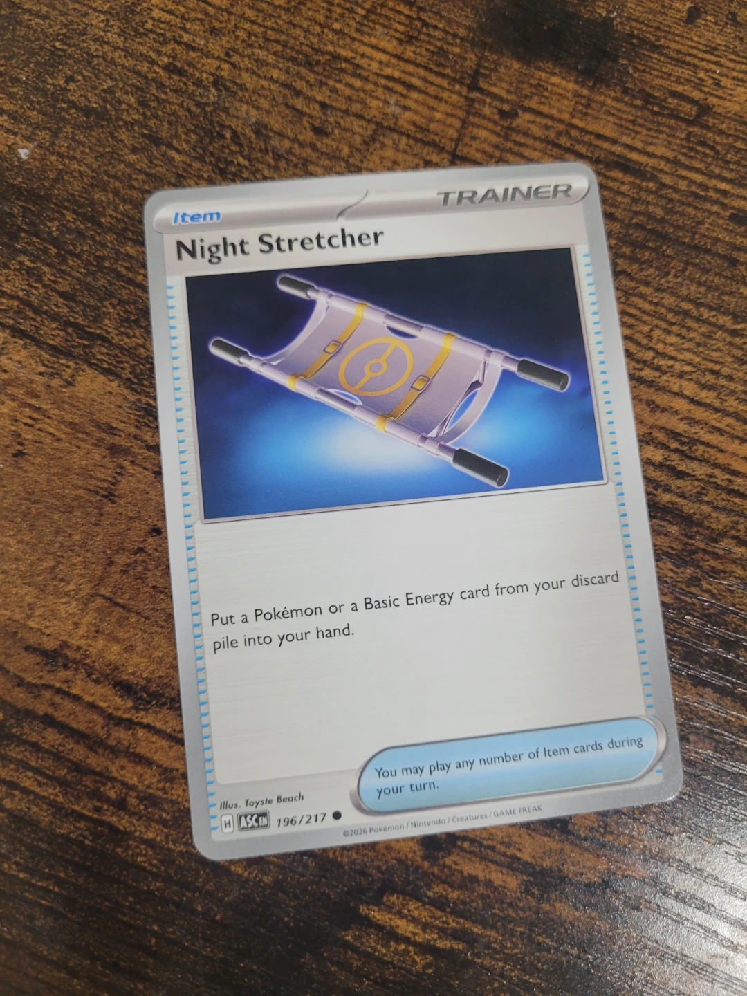 Night Stretcher Trainer Card Pokemon