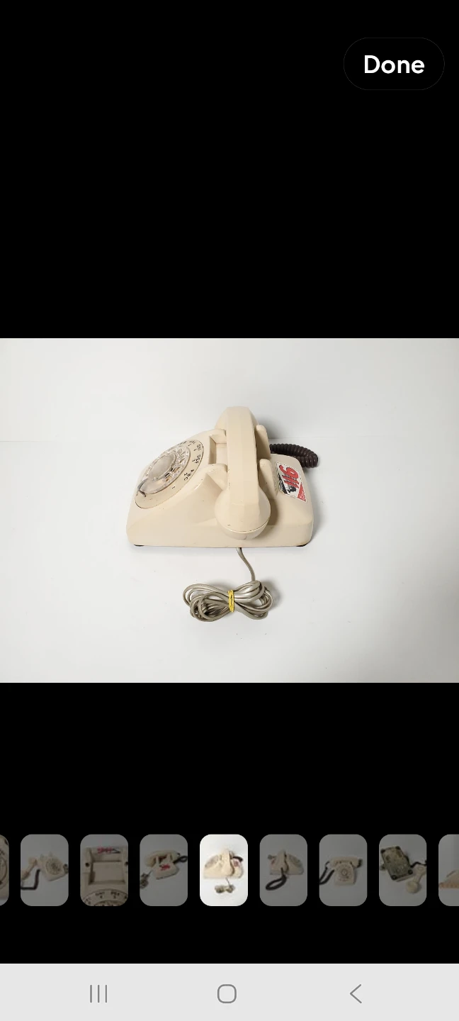 Vintage Beige Rotary Dial Telephone - photo 3