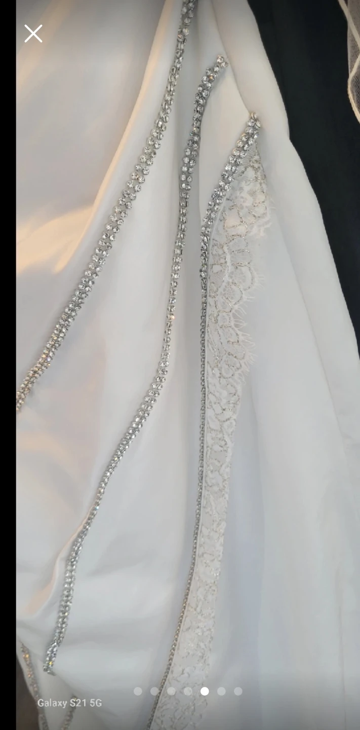 White Strapless Wedding Dress - photo 5