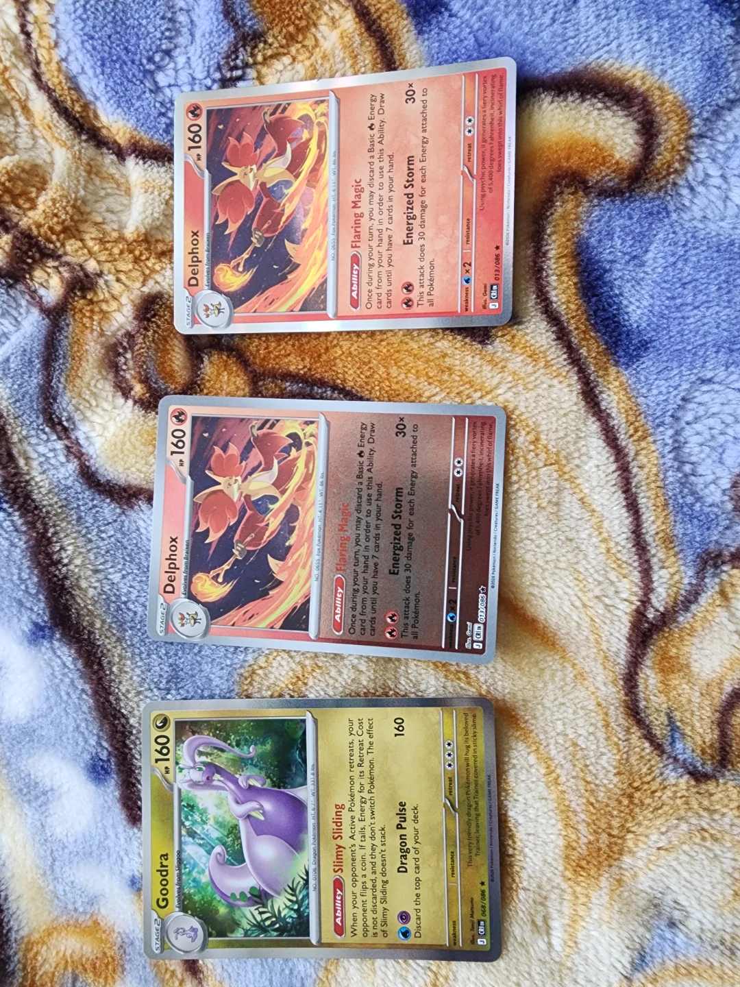 Pokemon Card Lot Delphox and Goodra