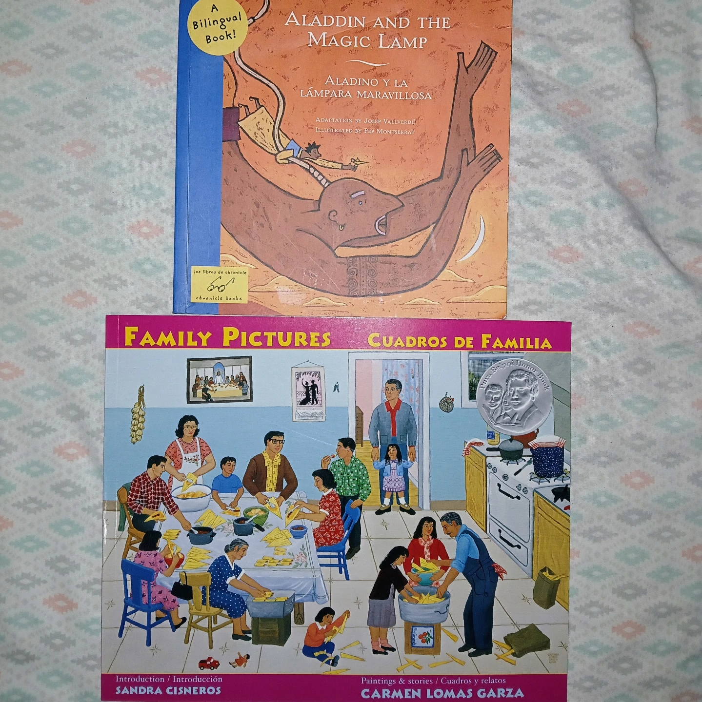 Aladdin and Family Pictures Bilingual Books (English/Spanish)