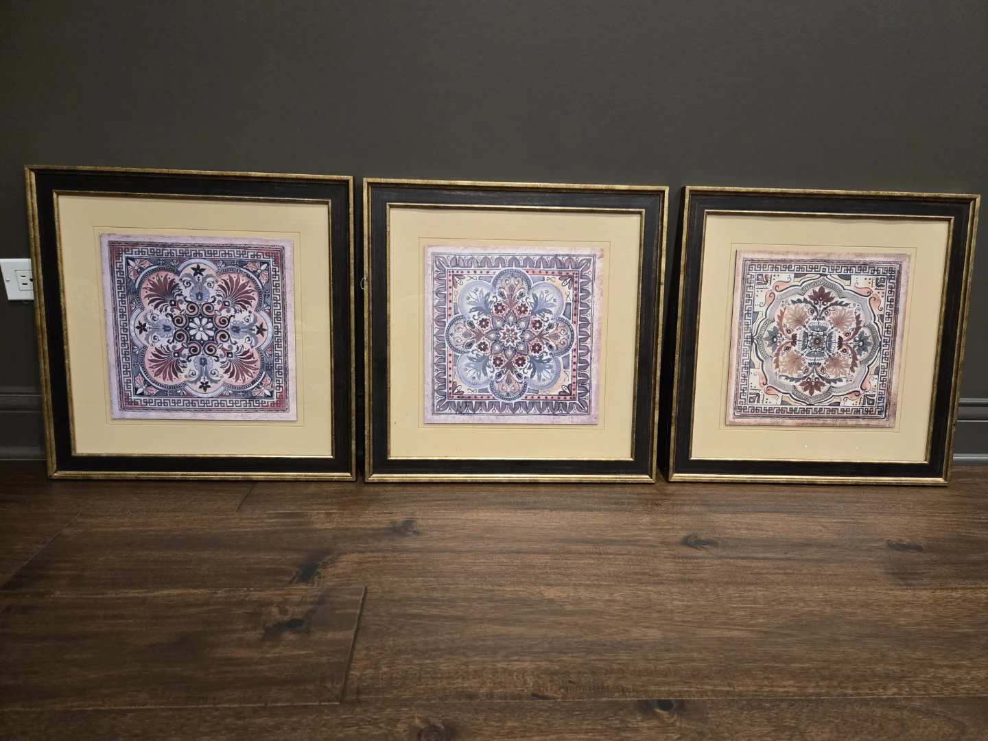 Set of 3 World Market Framed Wall Art Prints
