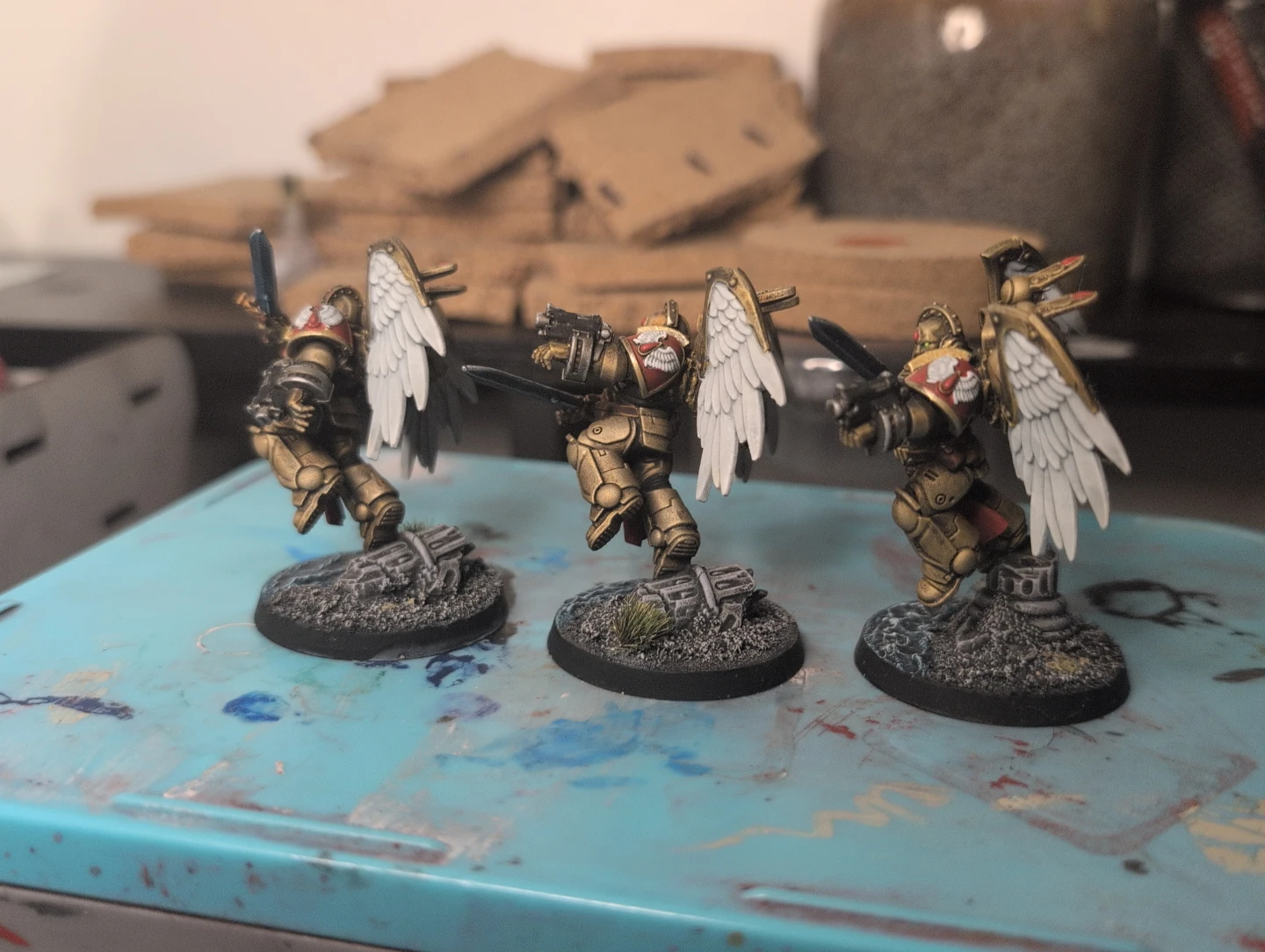 Warhammer 40k New Primaris Blood Angels Sanguinary Guard x3 - photo 5