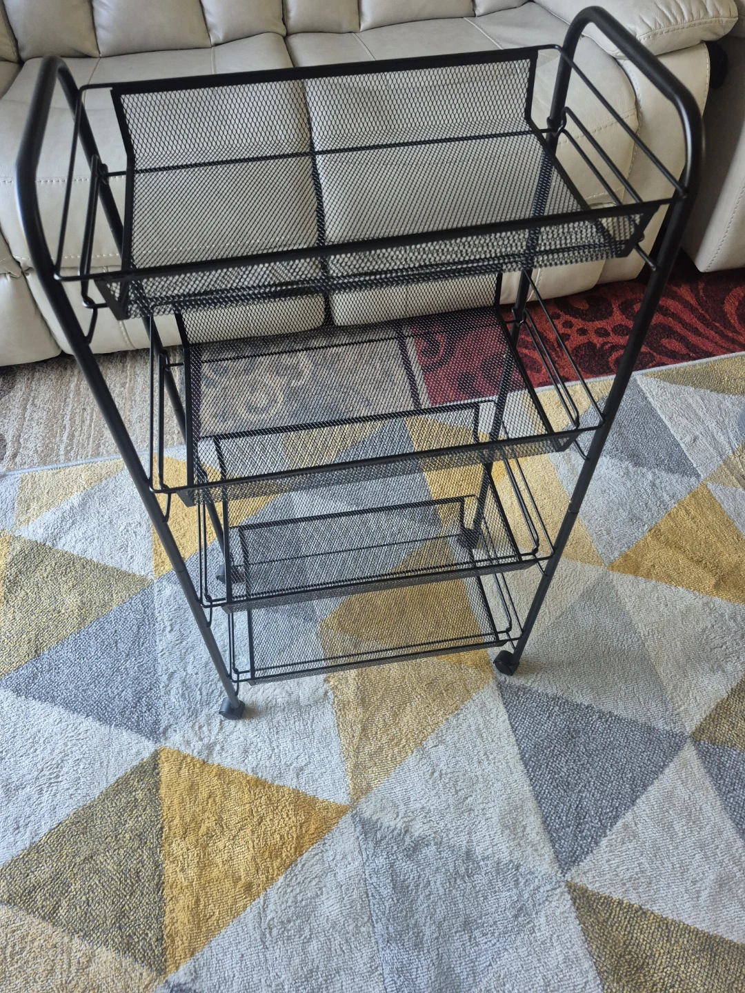 OVICAR 4-Tier Mesh Rolling Storage Cart