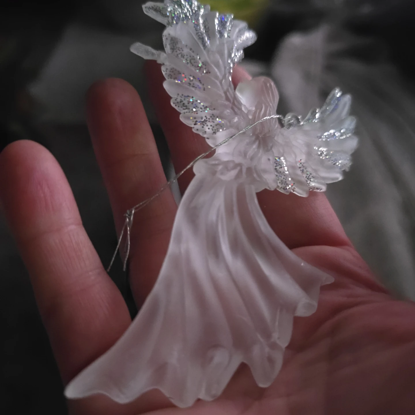 Frosted Glass Angel Ornament - photo 3