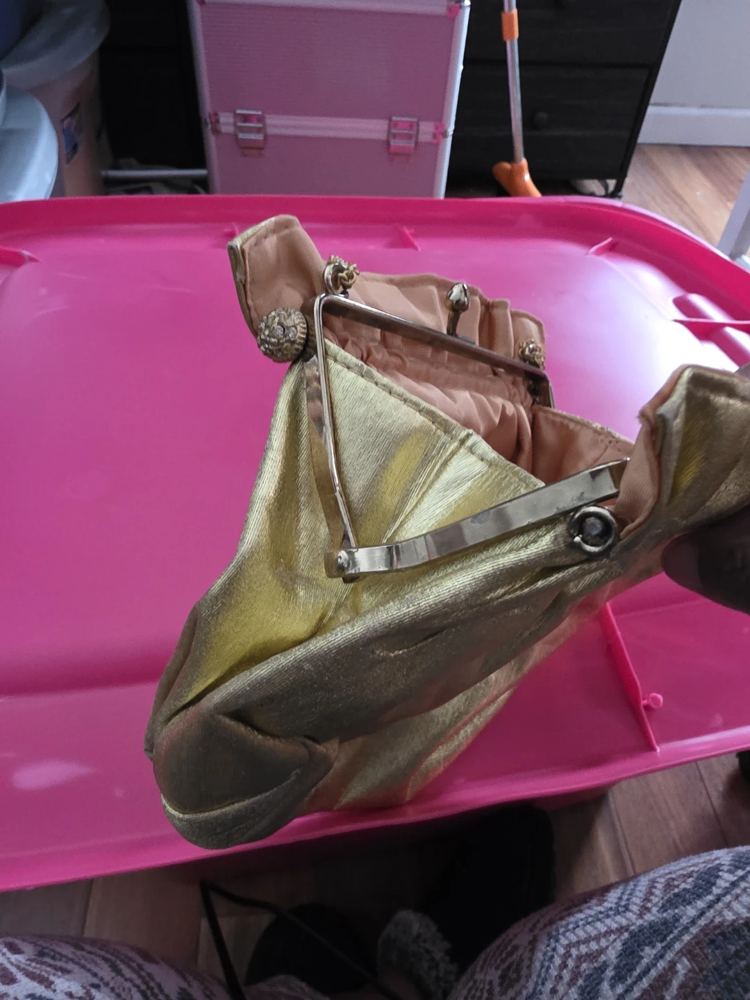Vintage Gold Metallic Evening Bag - photo 4