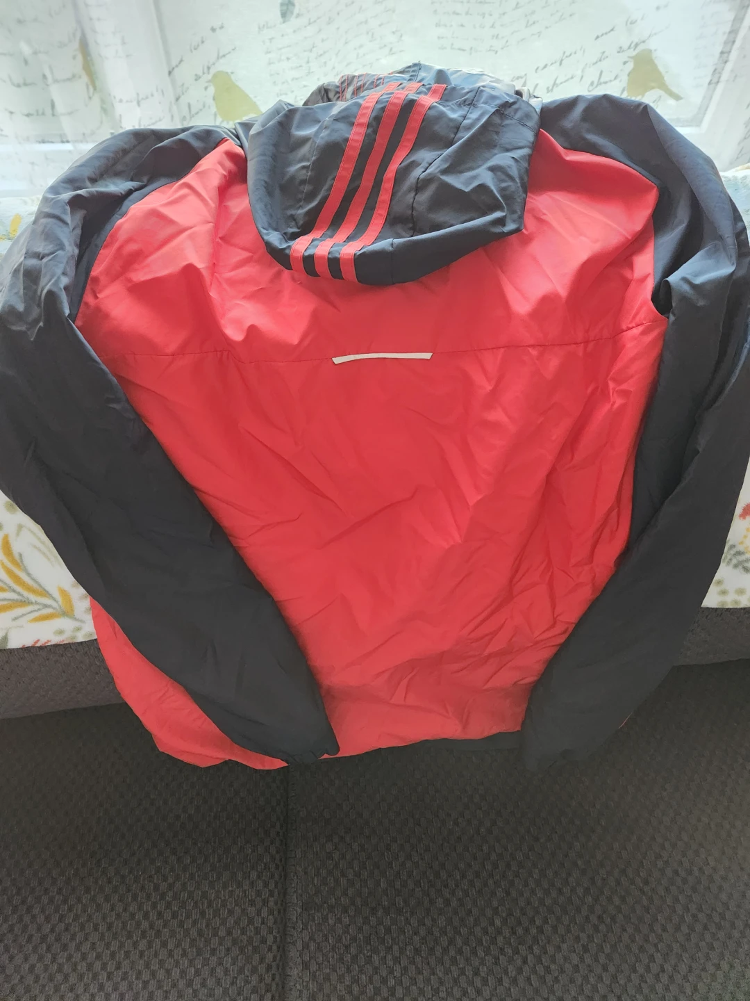 Adidas Red and Black Hooded Windbreaker - photo 3