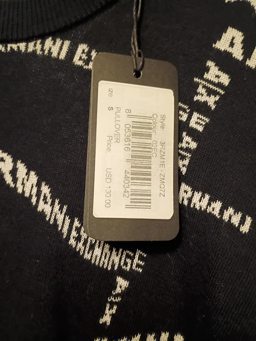 ARMANI MENS SWEATER  SIZE SMALL BRAND NEW WITH TAG - photo 2