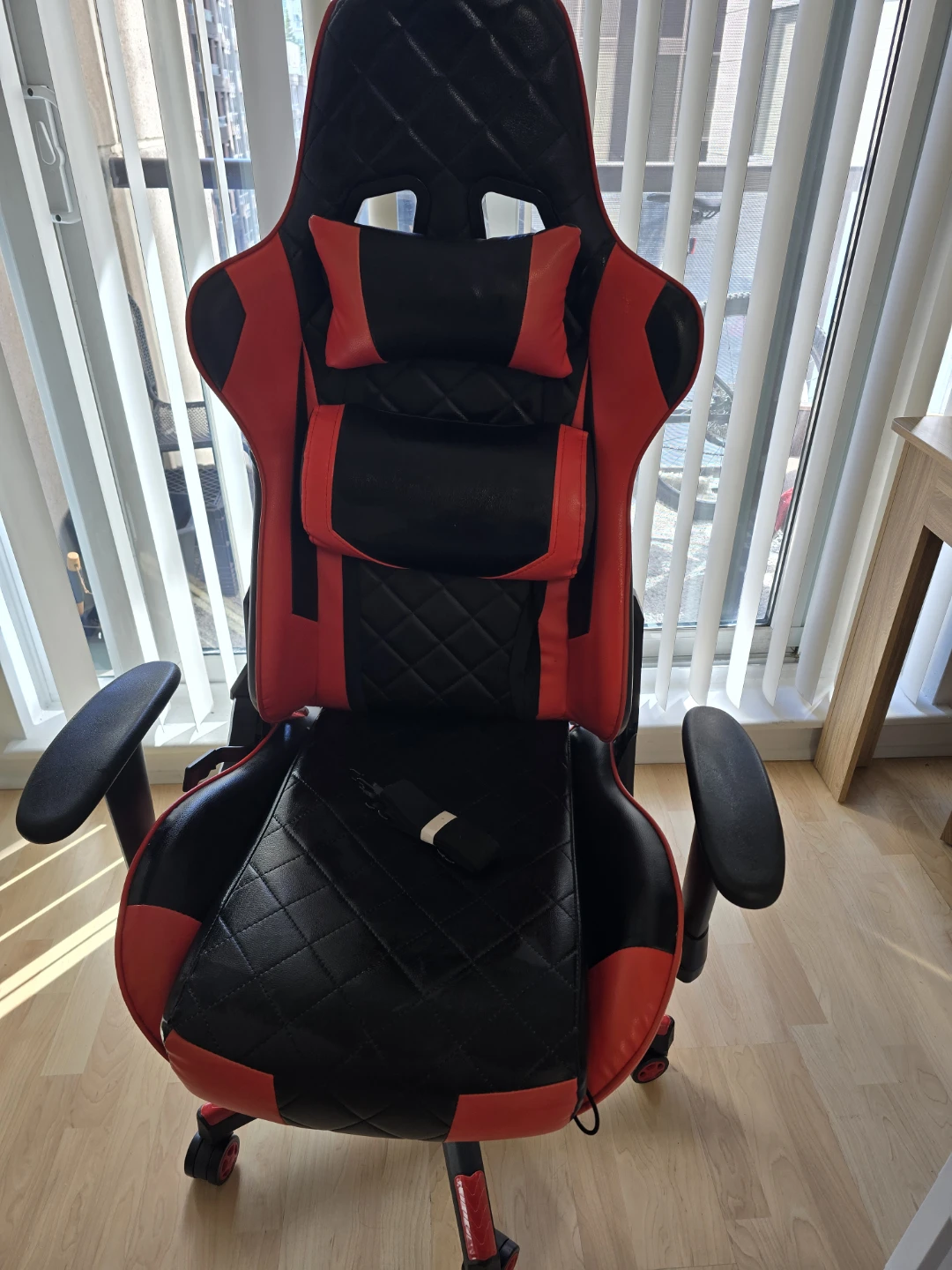 Black and red ergonomic gaming chair