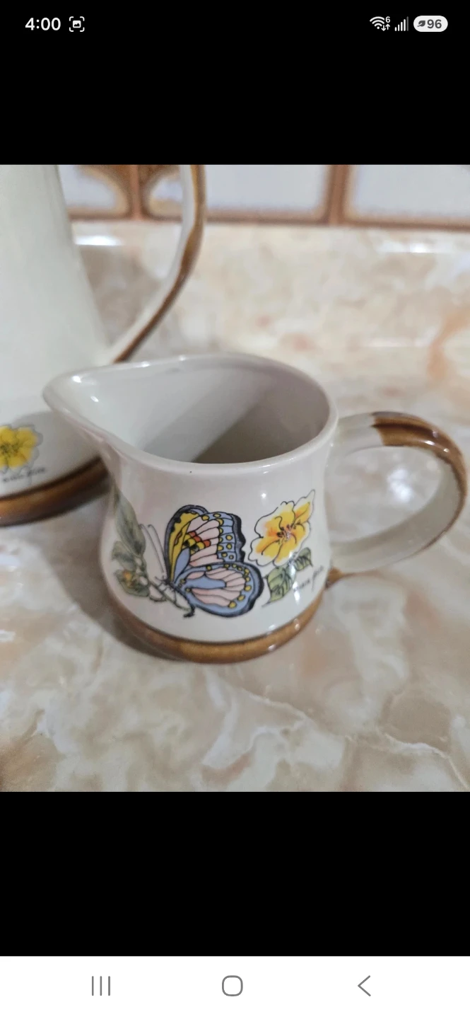 Vintage 1979 Alice Butterfly Coffee Service Set. Made In Japan. - photo 3