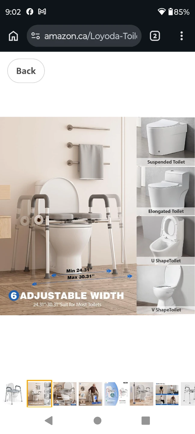 NEW  TOILET SEAT RISER , 350 LB CAPACITY  IN BOX - photo 2