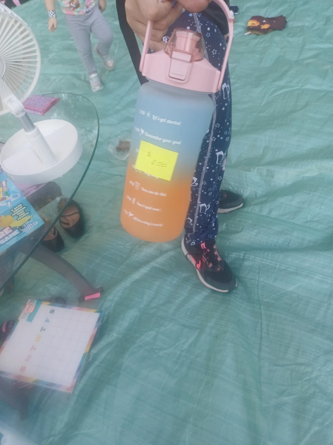 Gradient Plastic Motivational Water Bottle