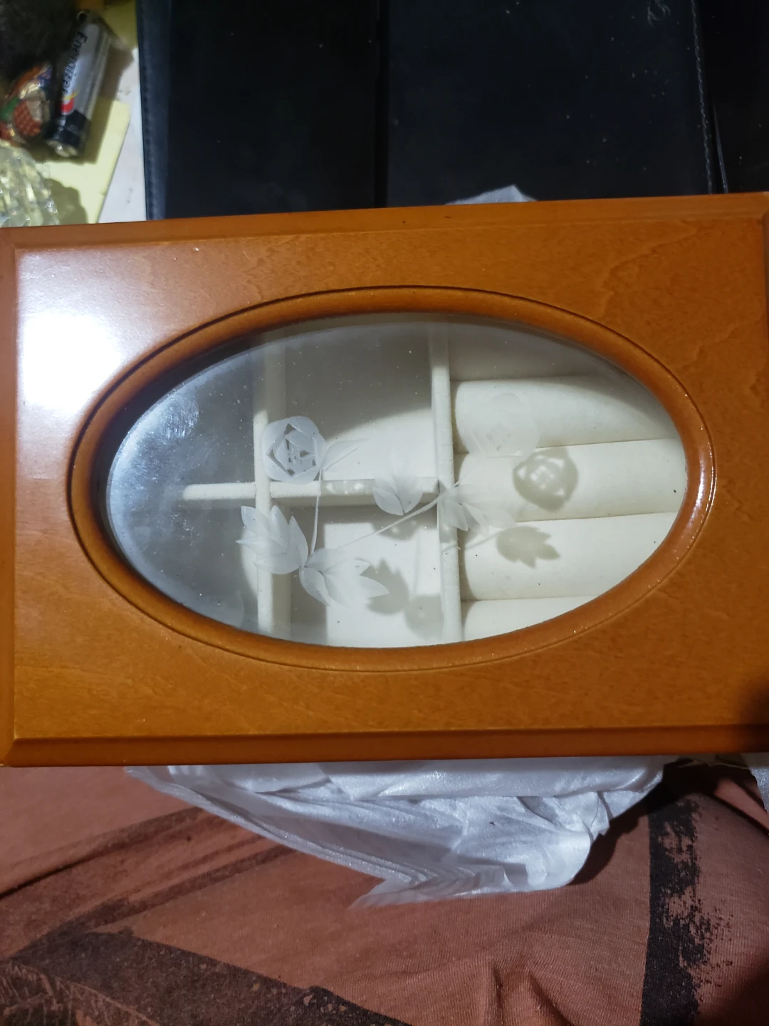 Light Oak Finish Jewelry Box