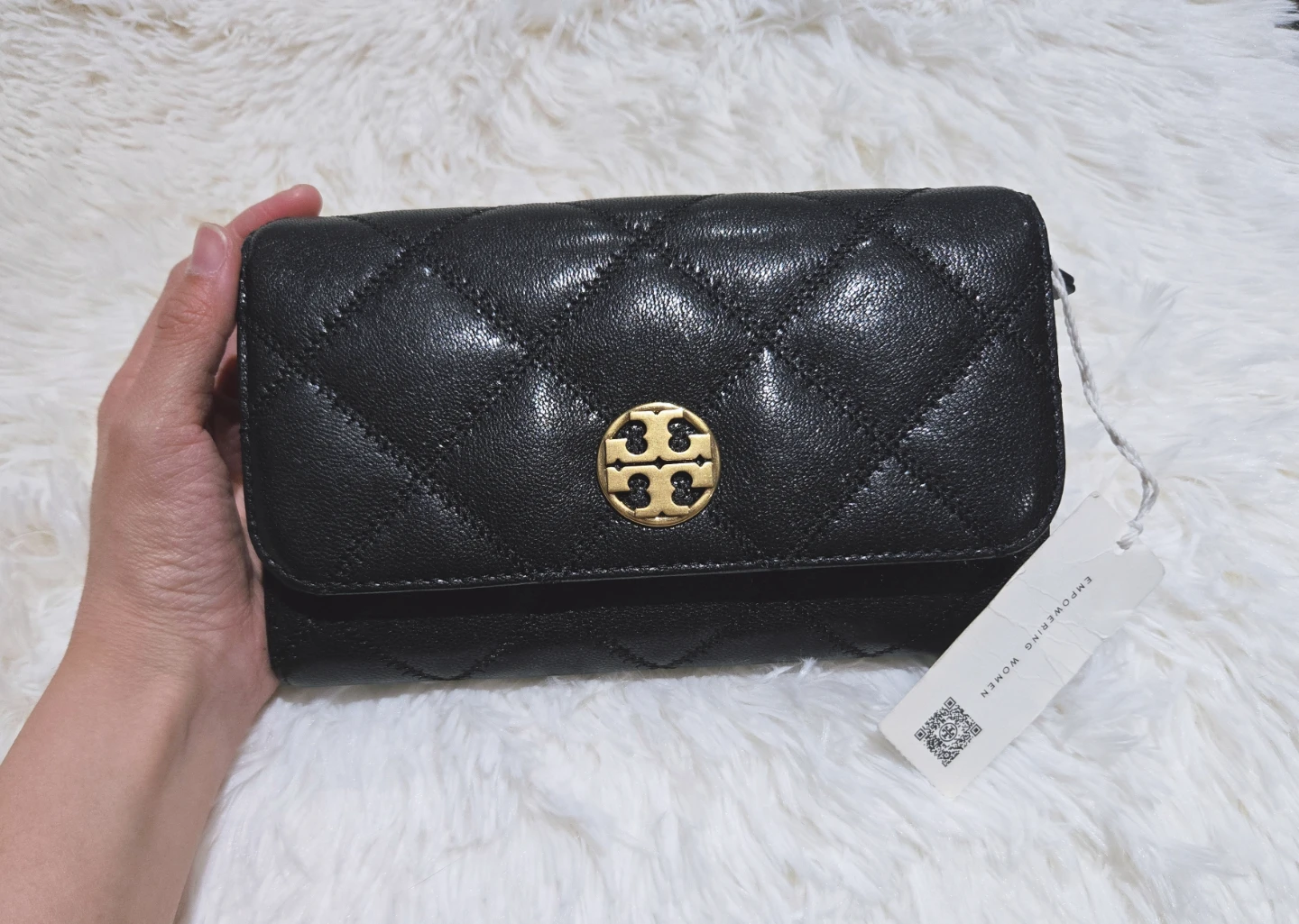New Authenticated Tory Burch Willa Glazed Chain Wallet - photo 5