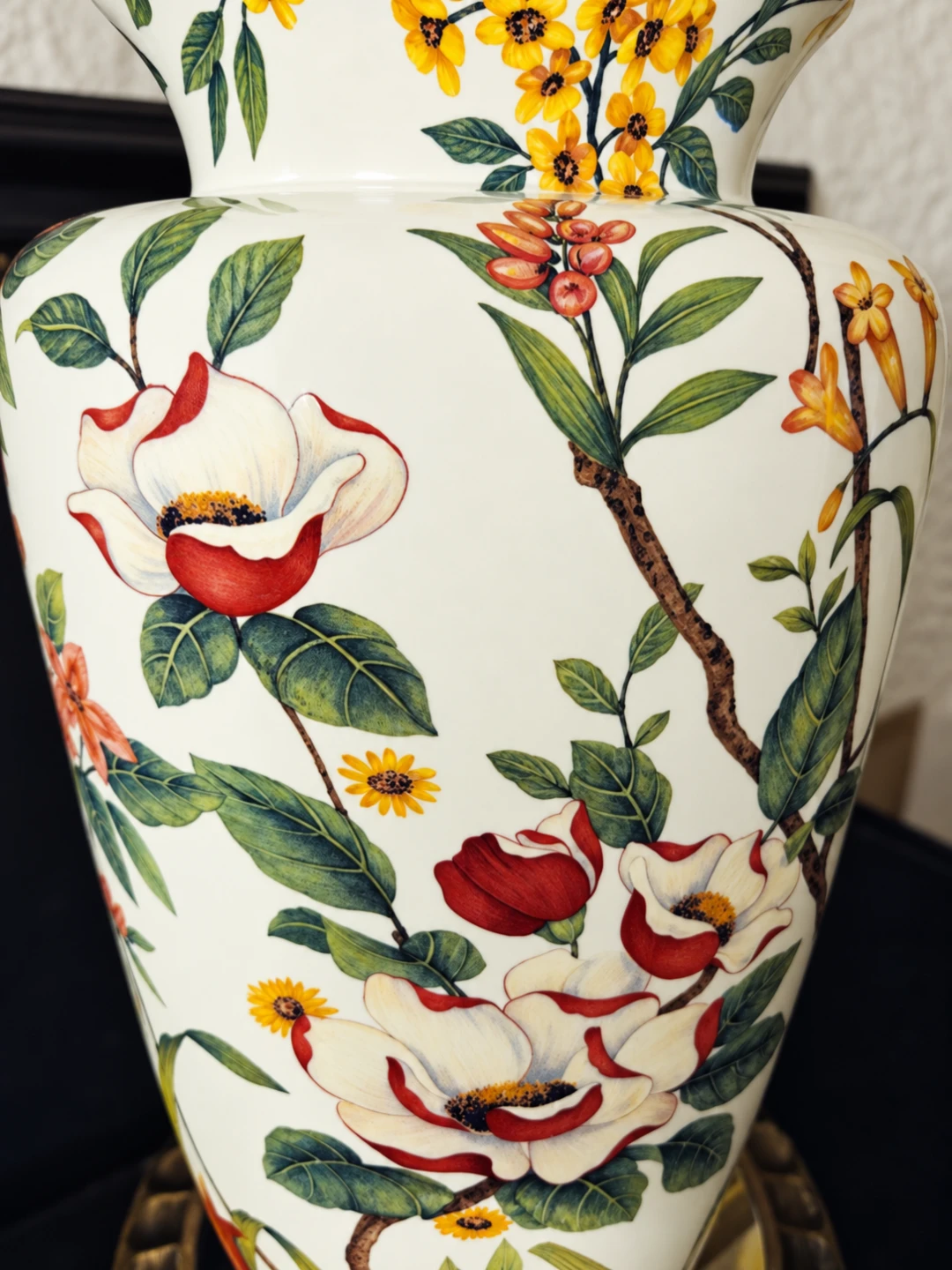 VINTAGE Floral Pattern l arge Ceramic Vase - photo 5