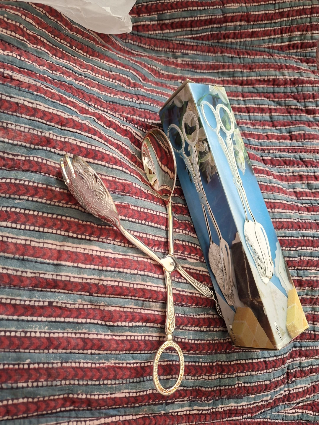 Silver-Plated Salad Serving Tongs