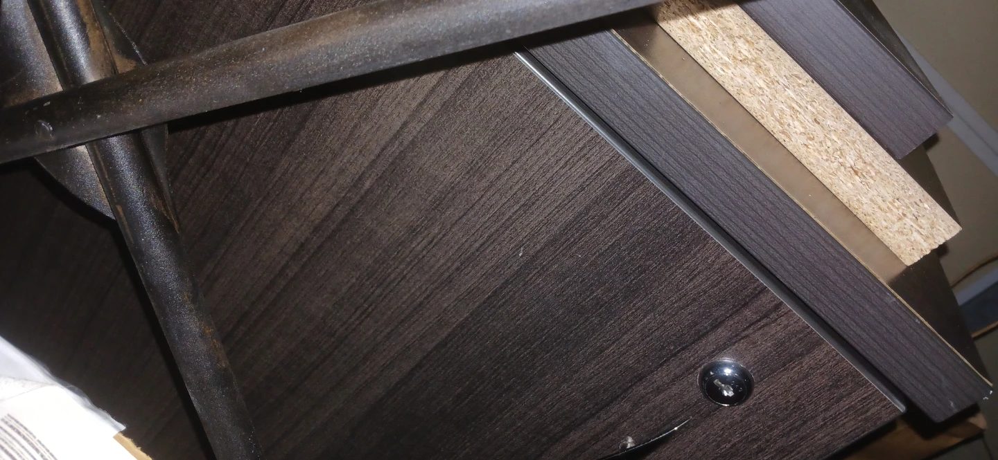 Large Dark Wood Grain Filing Cabinet - photo 2