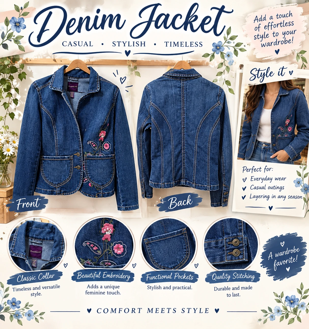 🧥Denim Jacket - Size Small🧥