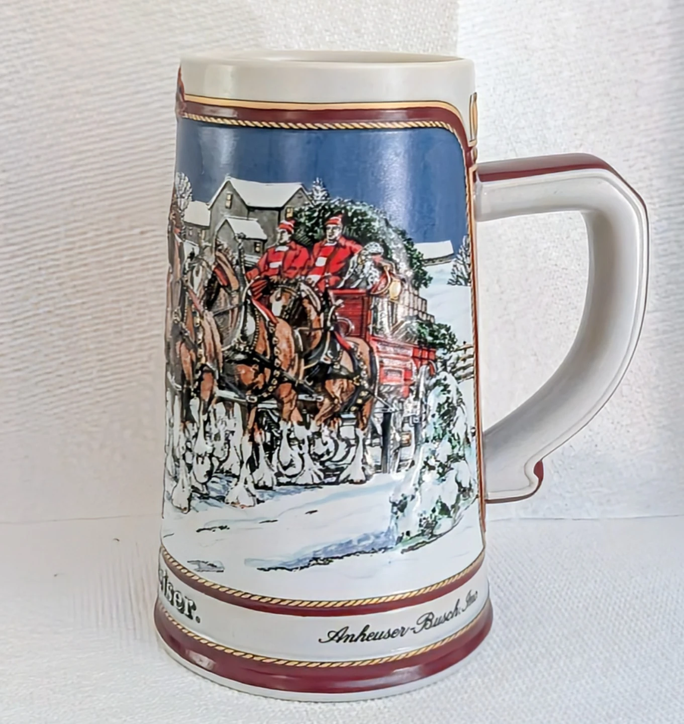 Vintage 1989 Anheuser-Busch Budweiser Clydesdales Stein