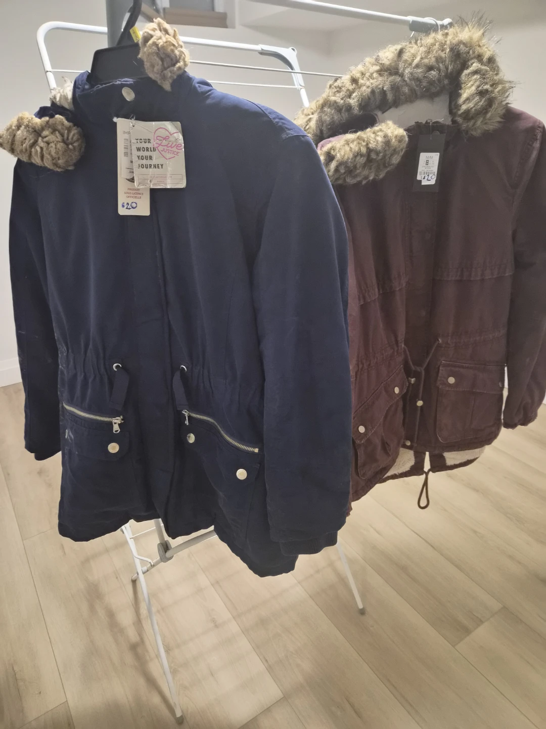 Justice Girls Faux Fur Parka Jacket